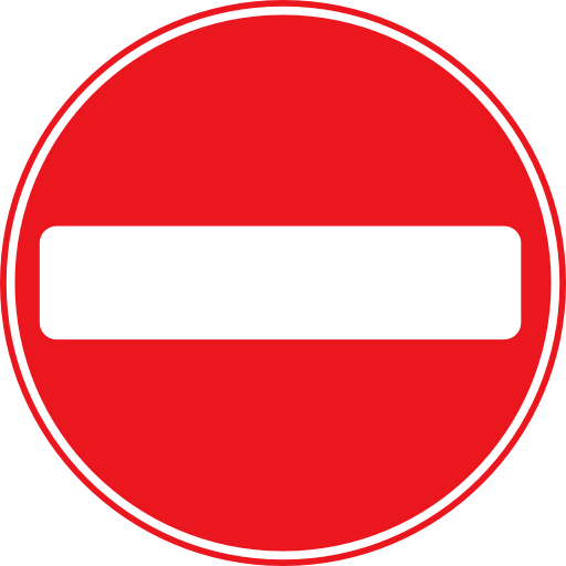 Roadsign No Entry