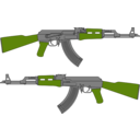 download Ak 47 Rifle Vector Drawing clipart image with 45 hue color