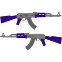 download Ak 47 Rifle Vector Drawing clipart image with 225 hue color