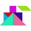 download Tangram clipart image with 135 hue color