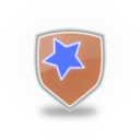 download Blue Shield Star Icon clipart image with 180 hue color
