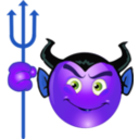 download Devil Smiley Emoticon clipart image with 225 hue color