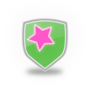 download Blue Shield Star Icon clipart image with 270 hue color