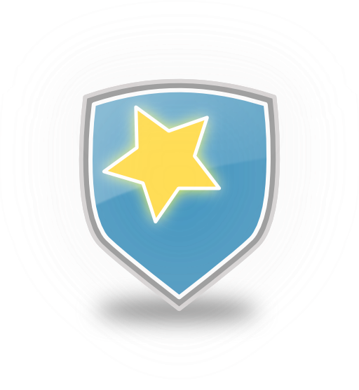 Blue Shield Star Icon