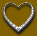 download Heart With Diamonds clipart image with 45 hue color