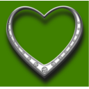 download Heart With Diamonds clipart image with 90 hue color