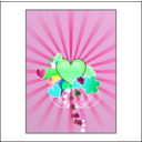 download Hearts With Blue Rays clipart image with 135 hue color