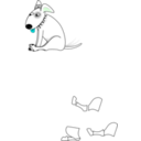 download Dog clipart image with 180 hue color
