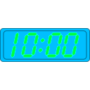 download Digital Clock clipart image with 135 hue color