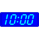 download Digital Clock clipart image with 180 hue color