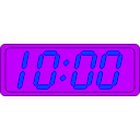download Digital Clock clipart image with 225 hue color