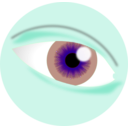 download Eye Tutorial clipart image with 135 hue color