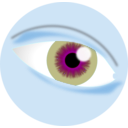 download Eye Tutorial clipart image with 180 hue color