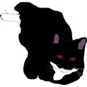 download Feline clipart image with 270 hue color