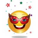 Yellow Party Mask Smiley Emoticon