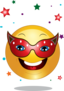 Yellow Party Mask Smiley Emoticon