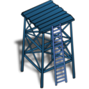 download Rpg Map Symbols Watchtower clipart image with 180 hue color