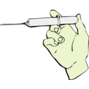 download Hand And Syringe clipart image with 45 hue color