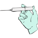 download Hand And Syringe clipart image with 135 hue color