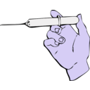 download Hand And Syringe clipart image with 225 hue color
