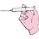 download Hand And Syringe clipart image with 315 hue color