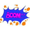 download Boom clipart image with 180 hue color