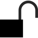 download Padlock Unlocked Silhou 01 clipart image with 0 hue color