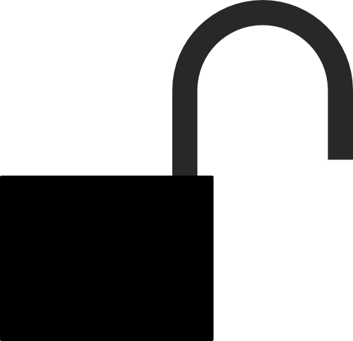 Padlock Unlocked Silhou 01