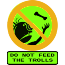 download Do Not Feed The Trolls clipart image with 45 hue color