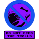 download Do Not Feed The Trolls clipart image with 225 hue color
