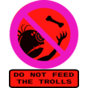 download Do Not Feed The Trolls clipart image with 315 hue color