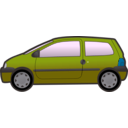 download Blue Twingo clipart image with 180 hue color