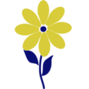 download Green Purple Flower clipart image with 90 hue color