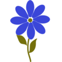 download Green Purple Flower clipart image with 270 hue color