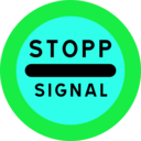 download Stopp Signal Sign clipart image with 135 hue color