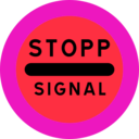 download Stopp Signal Sign clipart image with 315 hue color