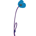 download Papaver clipart image with 180 hue color
