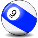 download 9 Ball clipart image with 180 hue color