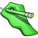download Edit Hand Holding Pencil clipart image with 90 hue color