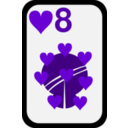 download Eight Of Hearts clipart image with 270 hue color