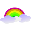 download Rainbow clipart image with 45 hue color