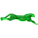 download Leopard Cheetah clipart image with 90 hue color