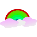 download Rainbow clipart image with 90 hue color