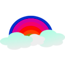 download Rainbow clipart image with 315 hue color