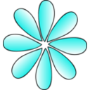 download Flower Icon clipart image with 180 hue color