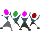 download Dancing People clipart image with 270 hue color