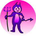 download Littel Devil Icon clipart image with 270 hue color