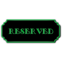 download Reserved Black clipart image with 90 hue color