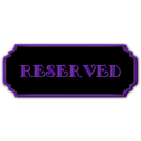 download Reserved Black clipart image with 225 hue color