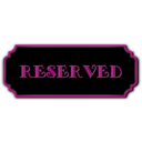 download Reserved Black clipart image with 270 hue color